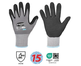 6 Paar ATG MaxiFlex Ultimate Montagehandschuhe – 34-874 – Nitril-Mikroschaum, Größe 11, Grau/schwarz – Für Trockene