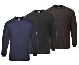 Portwest Unisex Antistatisches Langarm-T-Shirt | ESD Schutz Shirt In Blau | Hamilton Serie