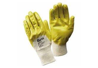 12 Paar, Nitril Handschuhe, Nitril-gelb, Gr. 10 (XL), Cat.2 EN420 EN388