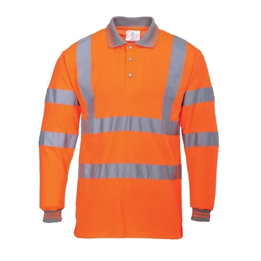 Portwest Hi Viz Polo Shirt Yellow Red Wicking Safety Hi Visibility