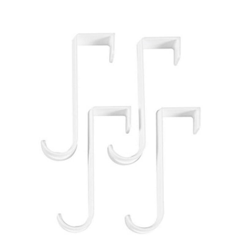 2x Türhaken Aus Kunststoff - Weiß, Für Türen Bis 3,5cm Stärke