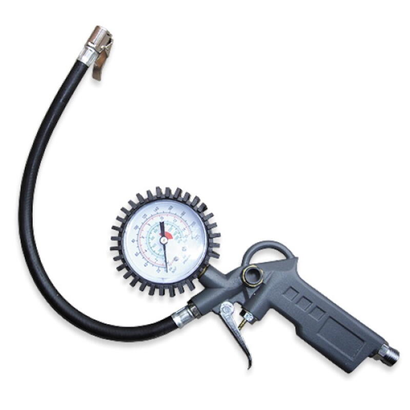 JCB Druckluft Reifenfüller Alu-Druckguß 0-10 Bar mit Manometer