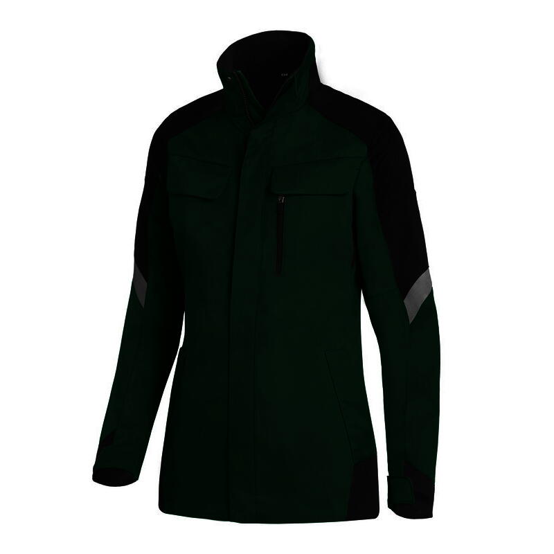 Leibwächter Jacke Leib Wächter Flex-Line Arbeitsjacke – Herren, Grau/Schwarz, XL, Stehkragen Bundjacke Mit Reißverschluss